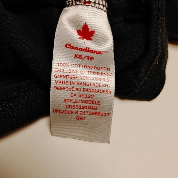 (4/$20) Men's Canada Black Short Sleeve T-Shirt Canadiana Size XS - Picture 11 of 11